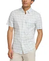 Faherty The Movement Geometric Print Short Sleeve Button-up Shirt