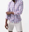 FAHERTY MOVEMENT SHIRT IN PACIFIC ROSE PLAID