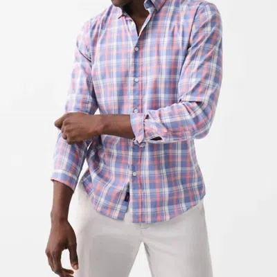 FAHERTY MOVEMENT SHIRT IN PACIFIC ROSE PLAID