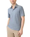 Faherty Movement Short Sleeve Polo Shirt In Azure Beach Stripe