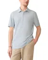 Faherty Movement Short Sleeve Polo Shirt In Long Valley Stripe
