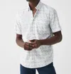 Faherty Movement Print Short Sleeve Button-up Shirt In Multi
