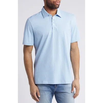 Faherty Movement Stripe Piqué Polo In Blue
