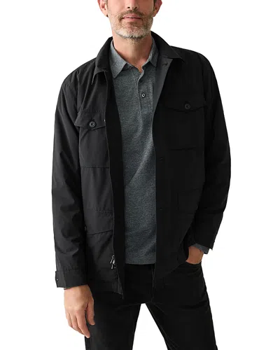 Faherty Movement Zip Front Jacket In Winter Black