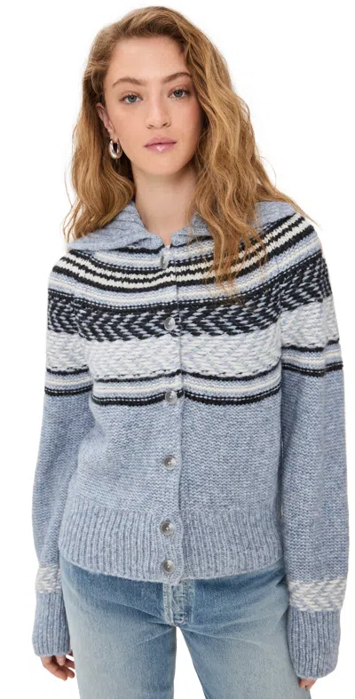 Faherty Native Knitter Eyedazzler Sweater In Blue Cloud