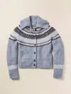 Faherty Native Knitter Eyedazzler Alpaca Blend Cardigan In Blue Cloud