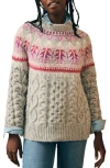 Faherty Native Knitter Frost Fair Isle Alpaca Blend Sweater In Multi