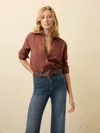 Faherty Nazare Flannel Relaxed Shirt In Brown