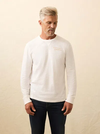 Faherty Nazare Sunwashed Slub Crew T-shirt In White