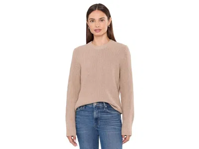 Faherty Northshore Crew Women's Sweater Oatmeal: Xl, Cotton/wool In Brown