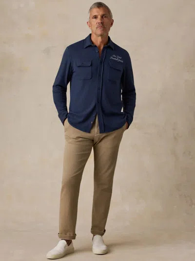 Faherty Ny Giants Legend Sweater Shirt In Blue