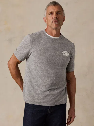 Faherty Ny Giants Short-sleeve Breeze T-shirt In Gray