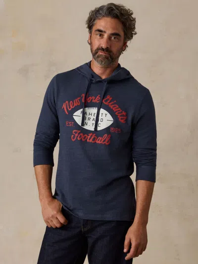 Faherty Ny Giants Sunwashed Organic Hoodie In Blue