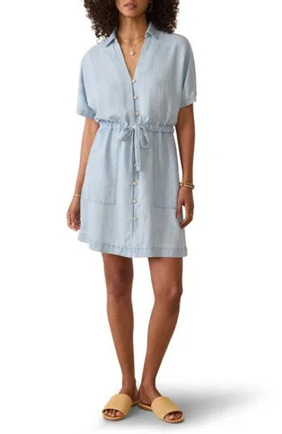 Faherty Tried & True Oakley Dress In Arctic Sea Wash