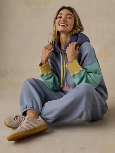 Faherty Oceanside Fleece Oversized Hoodie In Multi