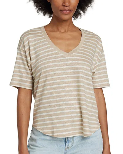 Faherty Oceanside Striped Top In Neutral