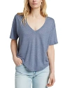 Faherty Oceanside Linen V-neck T-shirt In Folkstone