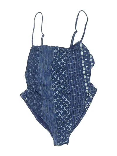 Pre-owned Faherty One Piece Swimsuit In Blue