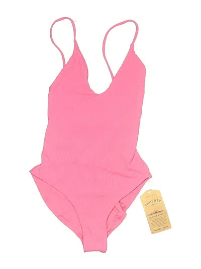 Pre-owned Faherty One Piece Swimsuit In Pink