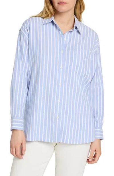 Faherty Organic Cotton Blend Oxford Button-up Shirt In Mangrove Stripe