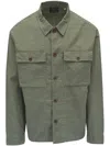 Faherty Commander Linen-blend Shirt Jacket In Grün