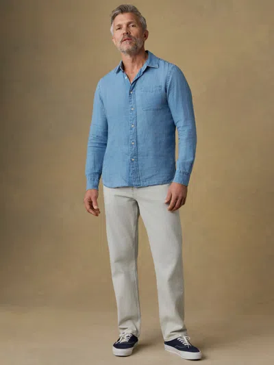 Faherty Organic Cotton Denim Pants In Brown