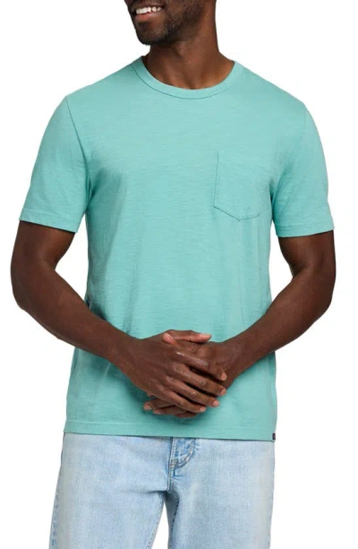 Faherty Sunwashed Pocket T-shirt In Island Teal