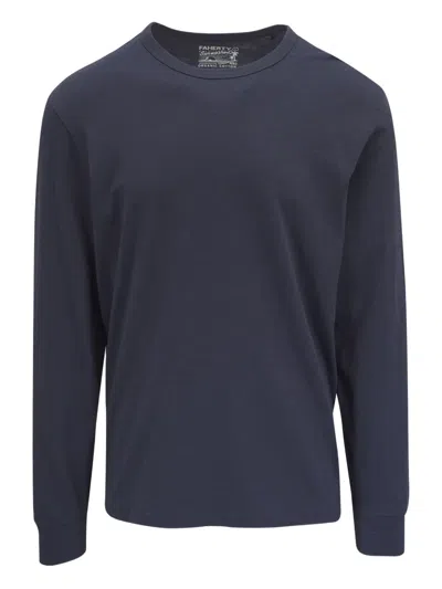 Faherty Organic Cotton T-shirt In Blue