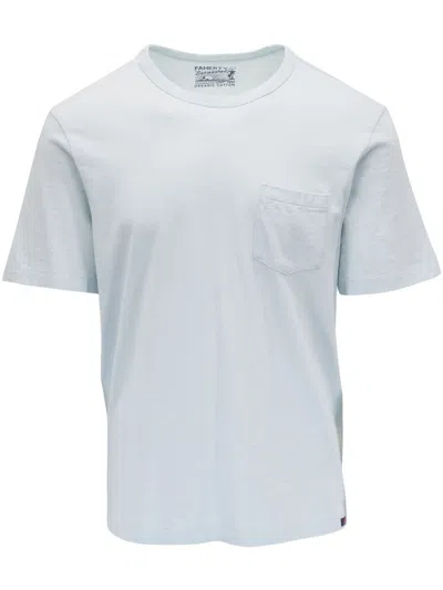 Faherty Organic-cotton T-shirt In Blue
