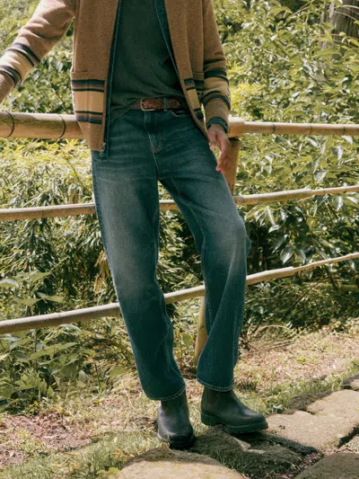 Faherty Original Cotton Denim Pants In Blue