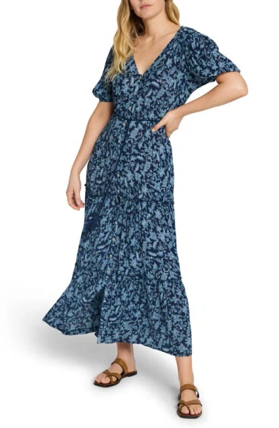 Faherty Orinda Maxi Dress In Blue Esna Floral