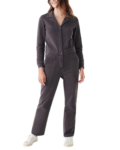 Faherty Overland Twill Jumpsuit In Black