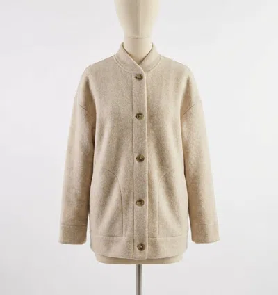 Faherty Pacific Knit Jacket In Oat Melange In Neutral