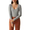 Faherty Pacific Pointelle Scoop Neck Top