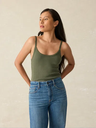 Faherty Pacific Pointelle Tank In Beetle