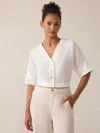 Faherty Palma Linen Avery Top In White