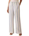 Faherty Palma Linen Drawstring Pant In White