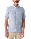 Faherty Palma Linen Shirt In Blue