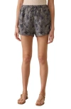Faherty Palma Linen Drawstring Short In Gray