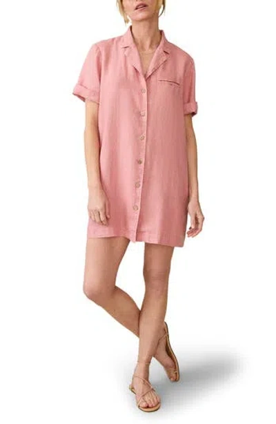 Faherty Paradise Point Linen Shirtdress In Multi