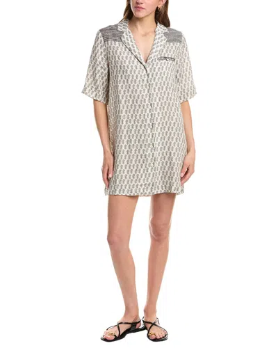 Faherty Paradise Point Linen Shirtdress In Pink