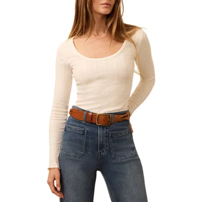 Faherty Paradise Pointelle Organic Cotton Blend Long Sleeve T-shirt In Multi