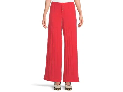 Faherty Paradise Pointelle Pants In Red