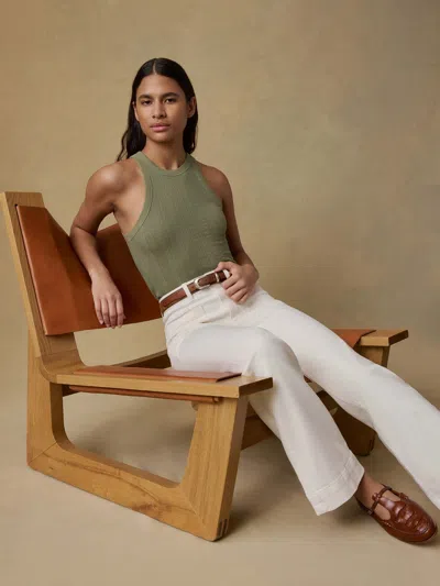 Faherty Paradise Pointelle Tank In Green