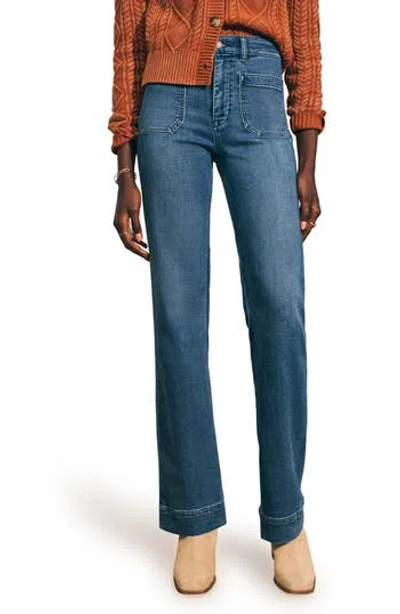 Faherty Patch Pocket Flare Leg Jeans