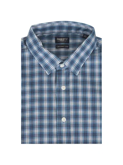Faherty Plaid Shirt In Blue