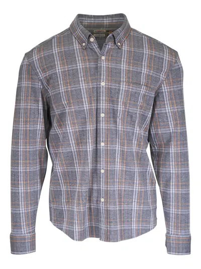 Faherty Plaid Woven Shirt In Gray