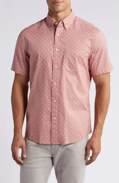 FAHERTY FAHERTY PLAYA SHORT SLEEVE STRETCH ORGANIC COTTON BUTTON-DOWN SHIRT