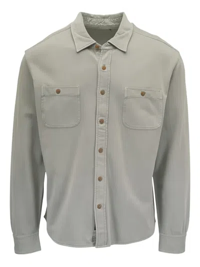 Faherty Pocket-chest Shirt In Gray