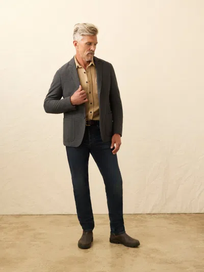 Faherty Portugal Knit Blazer In Gray